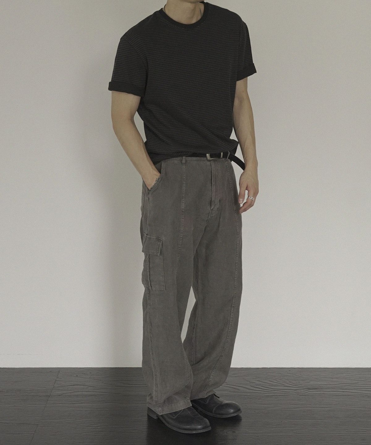 시도(SIIIIDO) CAESAR CT LINE GARMENT WS LINEN CARGO PANTS #1