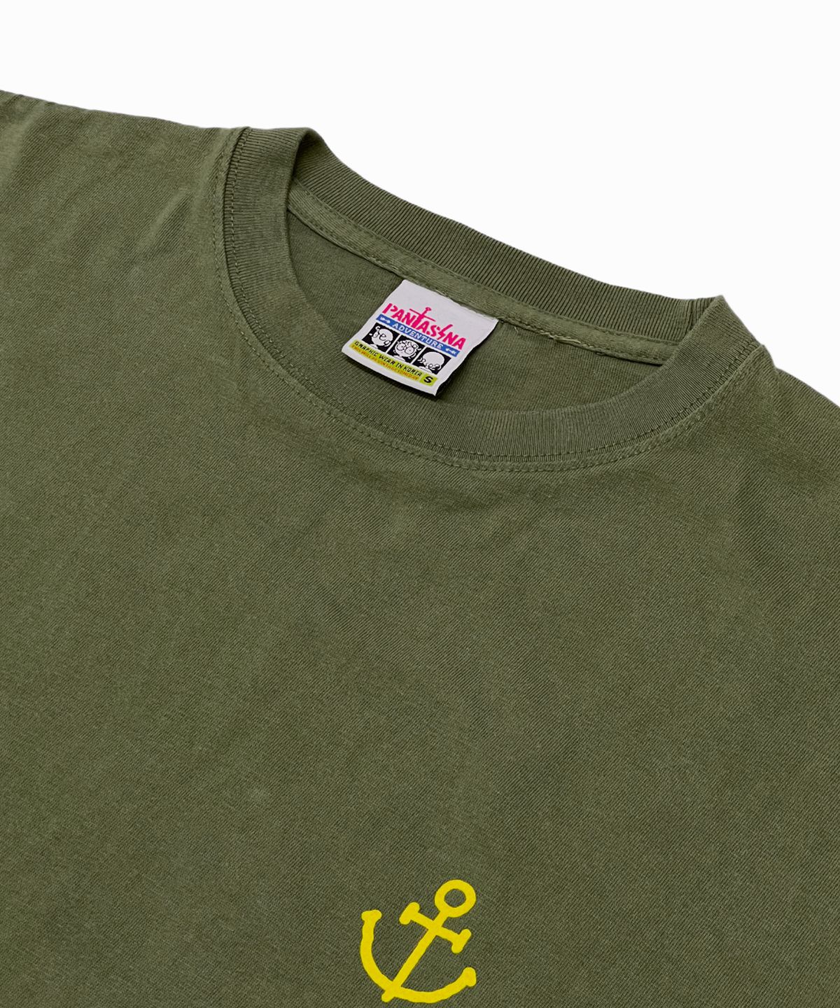 판타지나 어드벤처(PANTASINA ADVENTURE) SMILEY ANCHOR T-SHIRT [OLIVE]