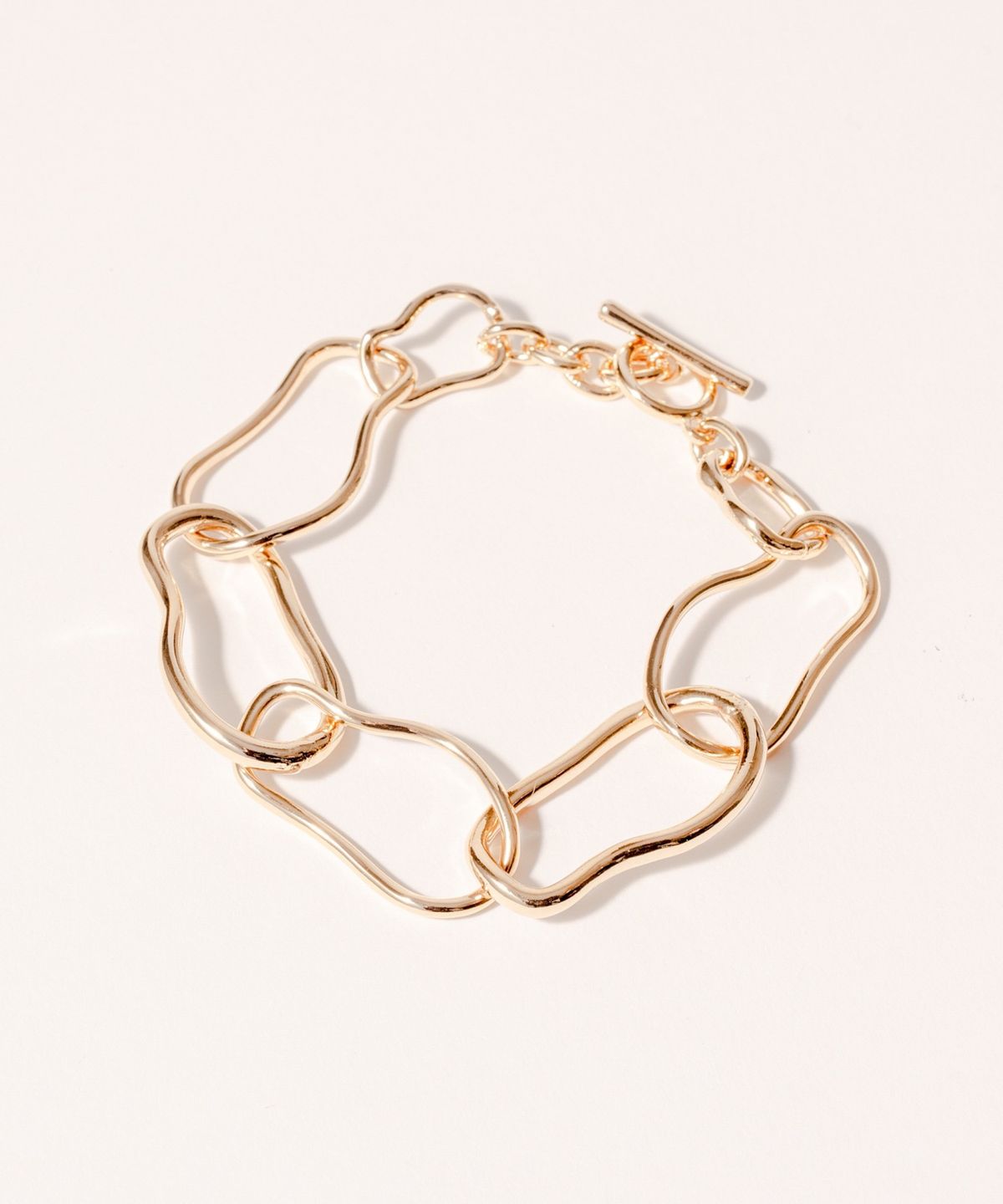 노비스도쿄(NOVICE TOKYO) 웨이브 오벌 체인 팔찌 Wave Oval Chain Bracelet / Gold