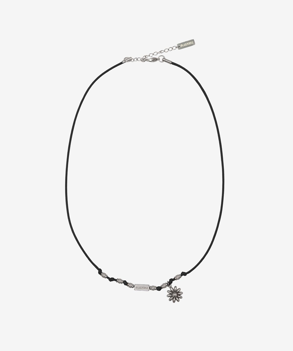 블랙 퍼플(BLACK PURPLE) 와일디 플라워 목걸이_블랙 Wildy Flower Necklace_BLACK
