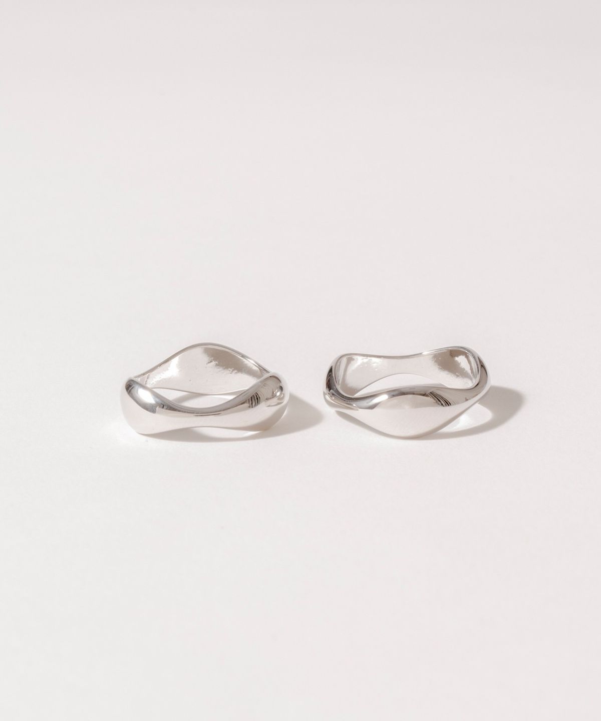 노비스도쿄(NOVICE TOKYO) 웨이브 반지 2세트 Wave Stack Ring 2 set / Silver