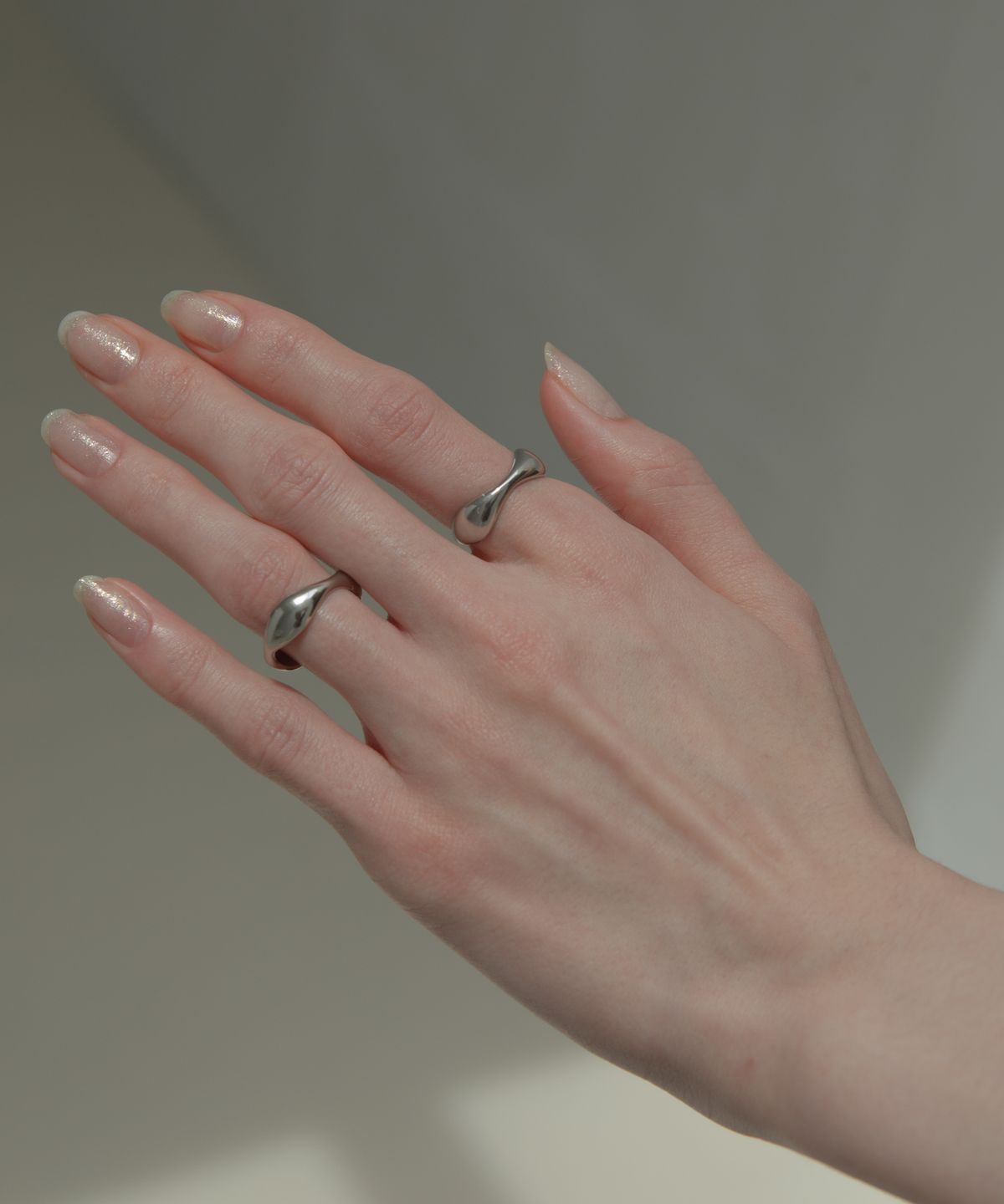 노비스도쿄(NOVICE TOKYO) 웨이브 반지 2세트 Wave Stack Ring 2 set / Silver