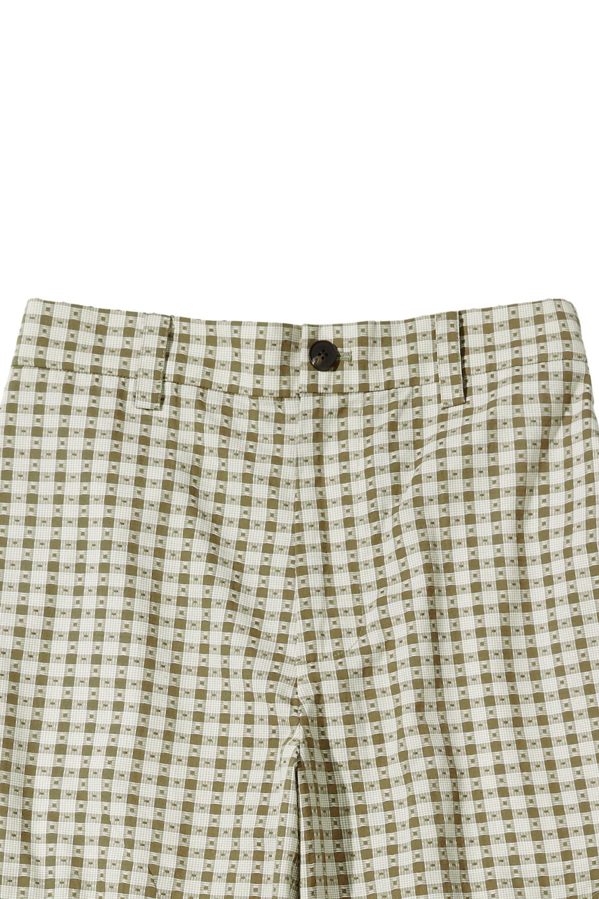 다이닛(DEINET) DEINET CHECK CARGO STRING PANTS IN BEIGE