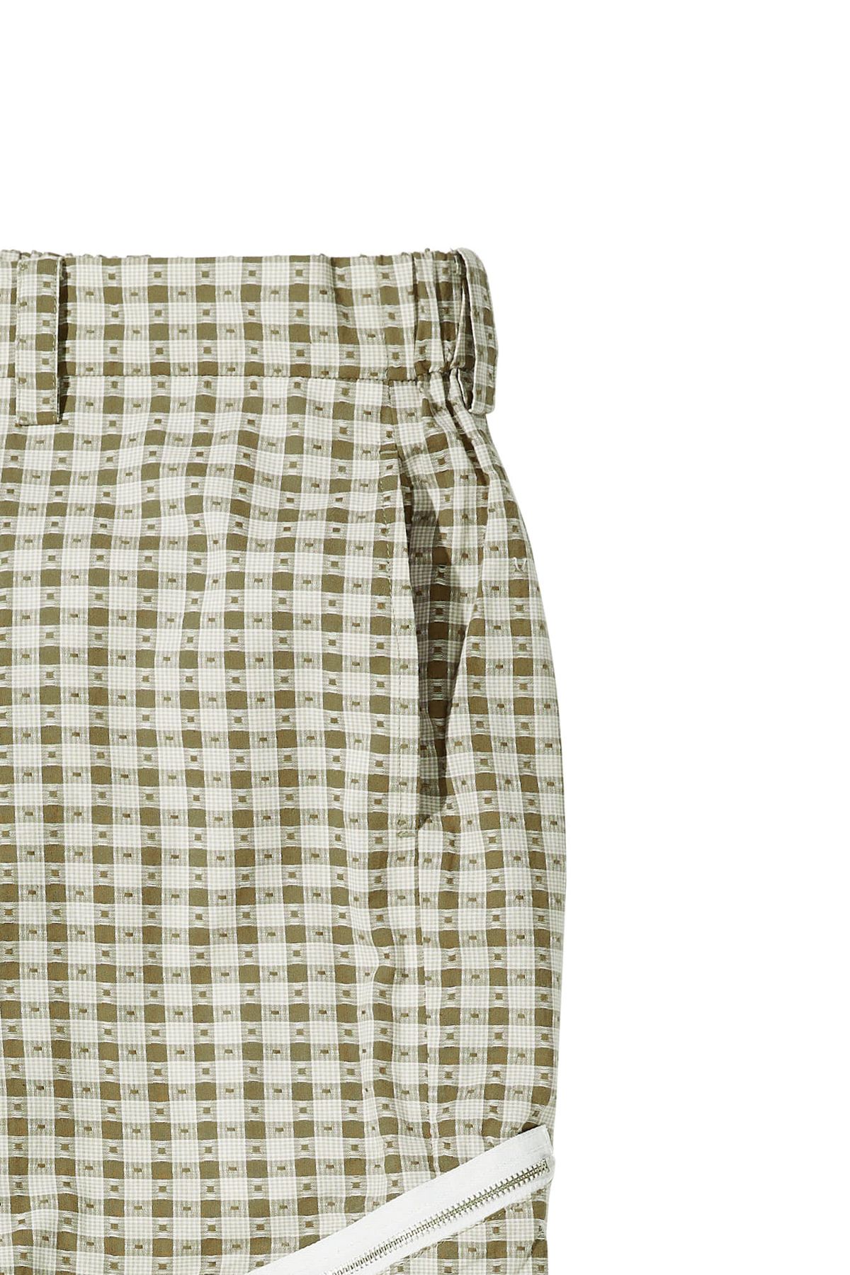 다이닛(DEINET) DEINET CHECK CARGO STRING PANTS IN BEIGE