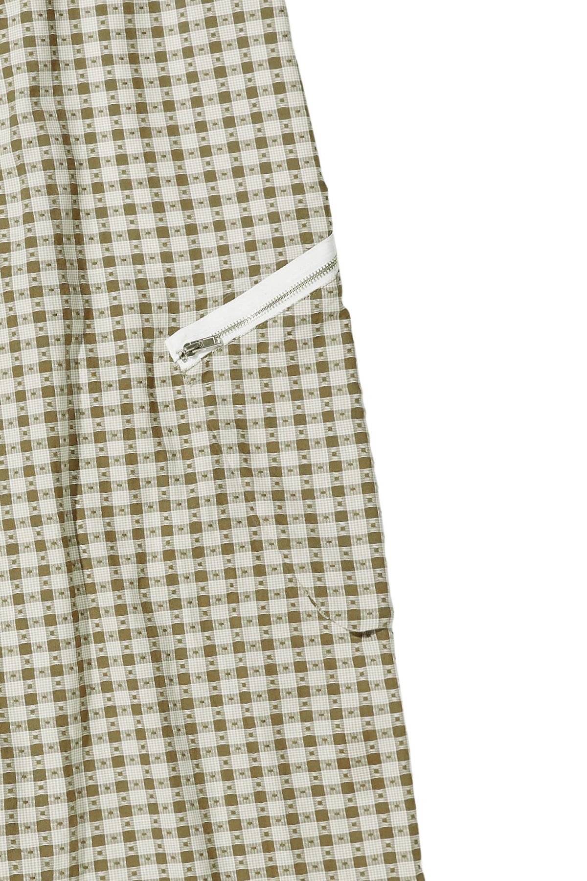 다이닛(DEINET) DEINET CHECK CARGO STRING PANTS IN BEIGE