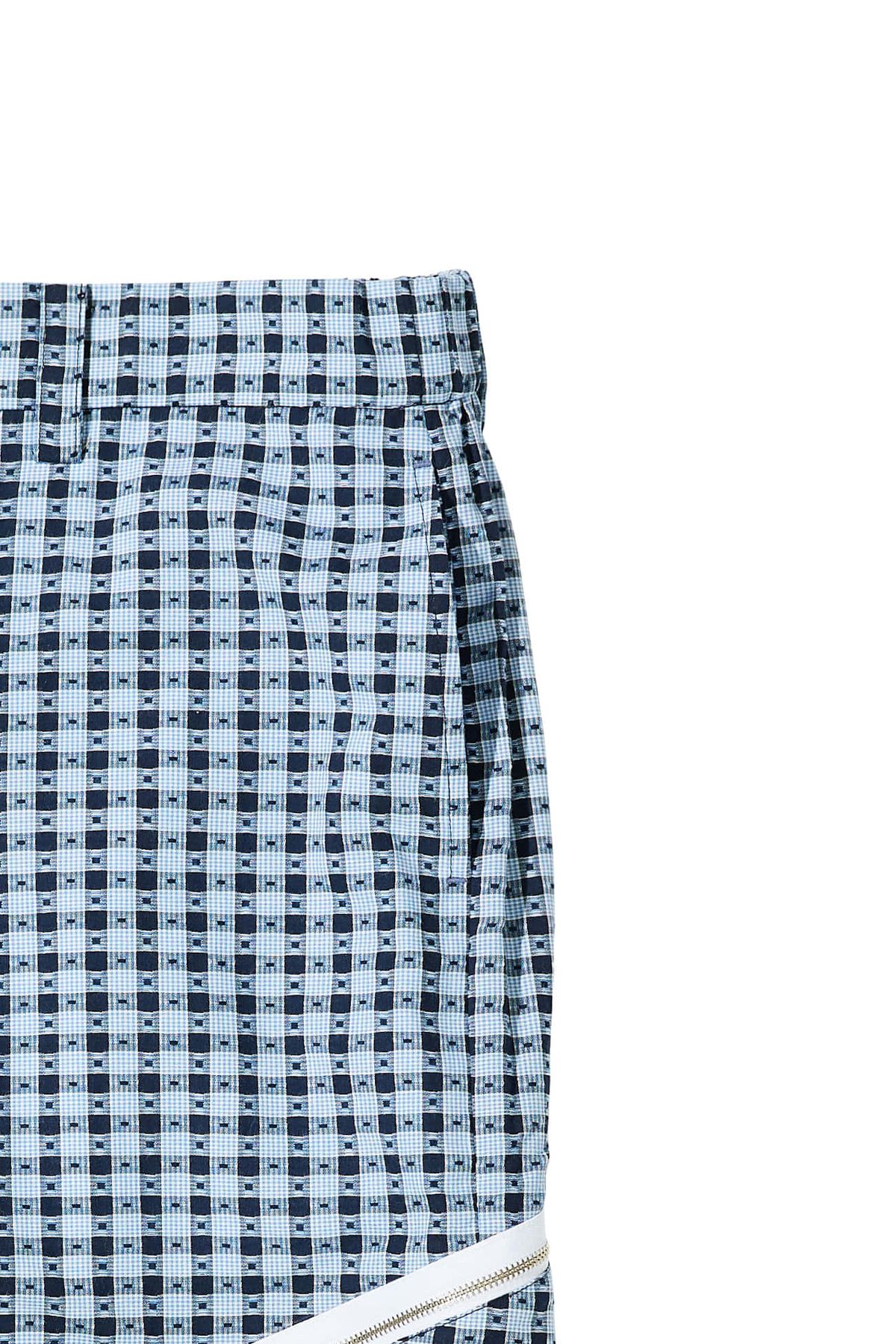 다이닛(DEINET) DEINET CHECK CARGO STRING PANTS IN BLUE