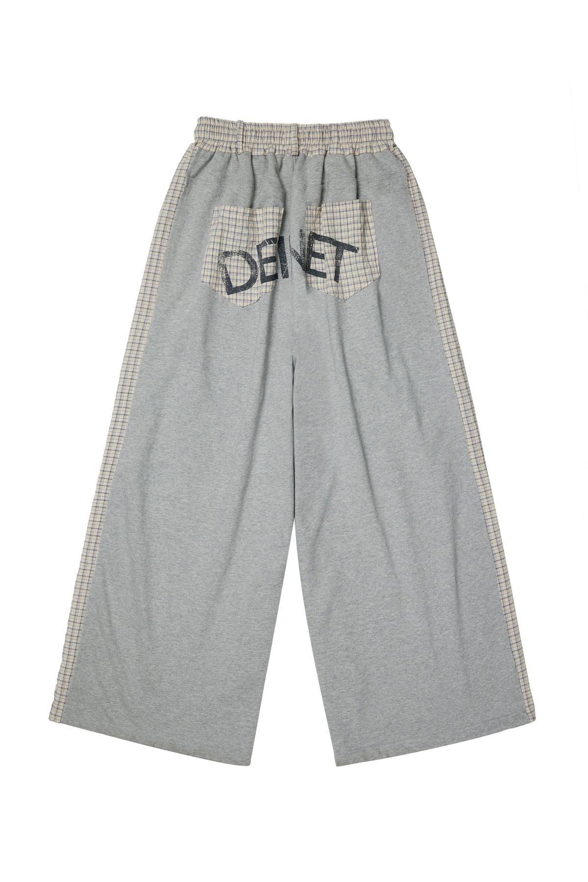 다이닛(DEINET) DEINET CHECK POINT SWEAT PANTS IN MELANGE GREY