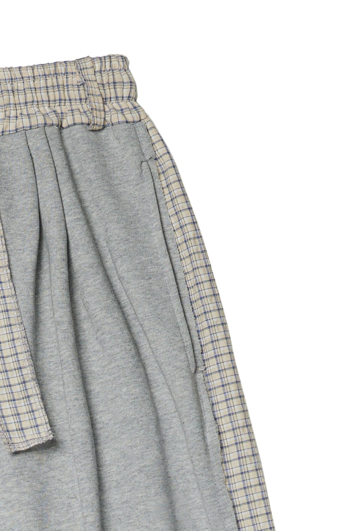 다이닛(DEINET) DEINET CHECK POINT SWEAT PANTS IN MELANGE GREY