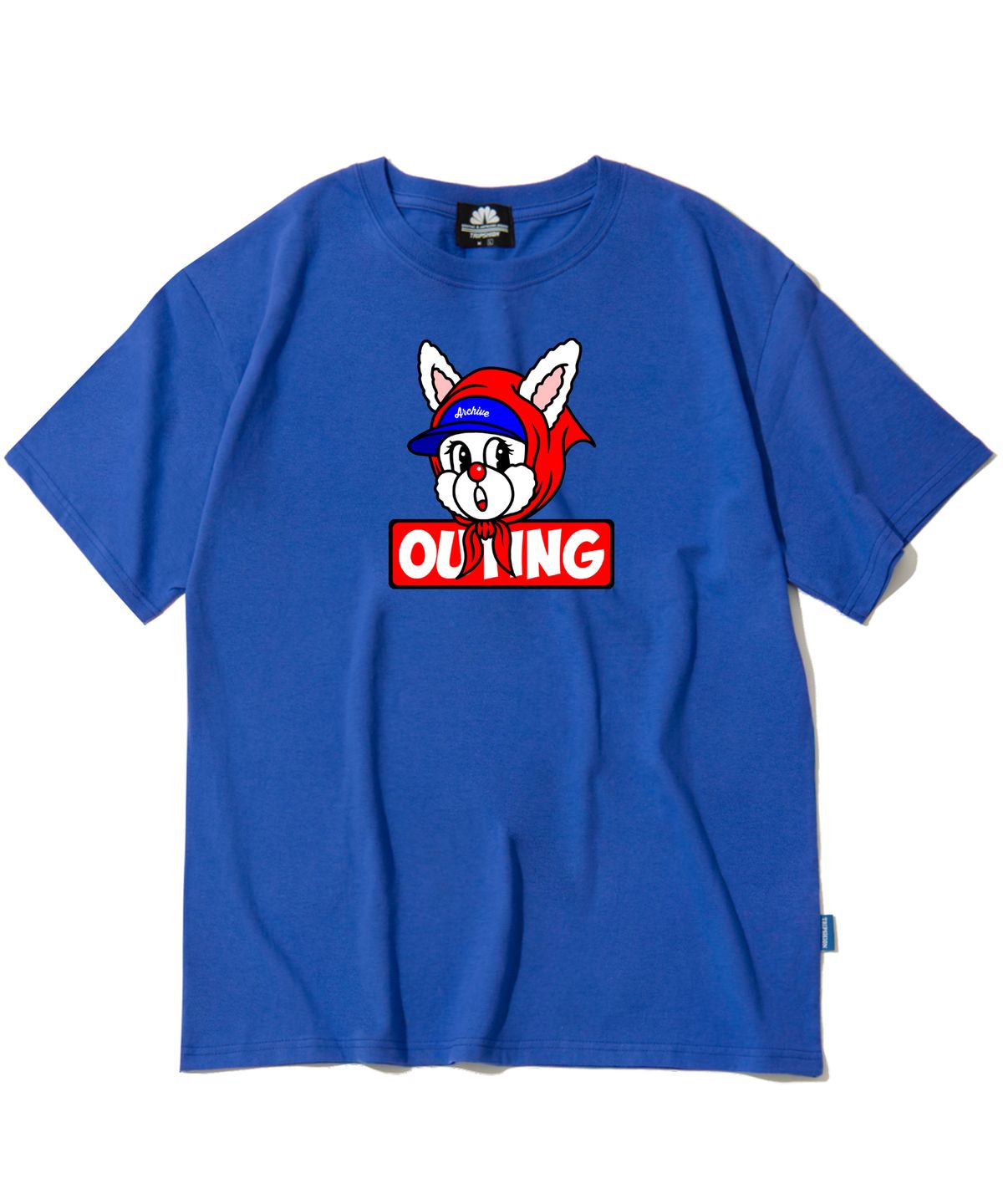 트립션(TRIPSHION) Outing Rabbit 그래픽 티셔츠 - 8 컬러