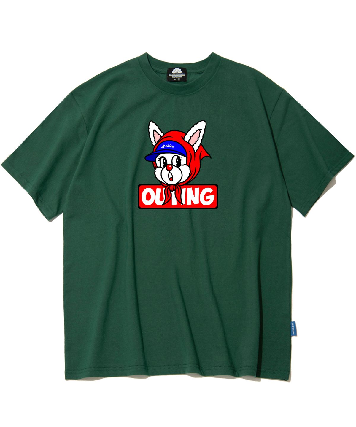 트립션(TRIPSHION) Outing Rabbit 그래픽 티셔츠 - 8 컬러