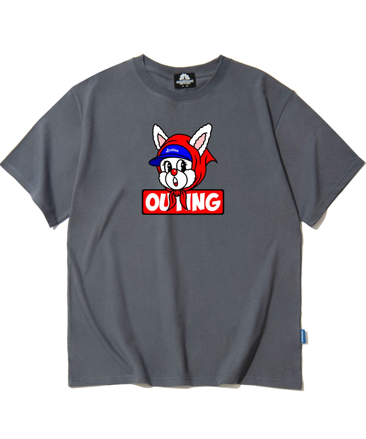 트립션(TRIPSHION) Outing Rabbit 그래픽 티셔츠 - 8 컬러