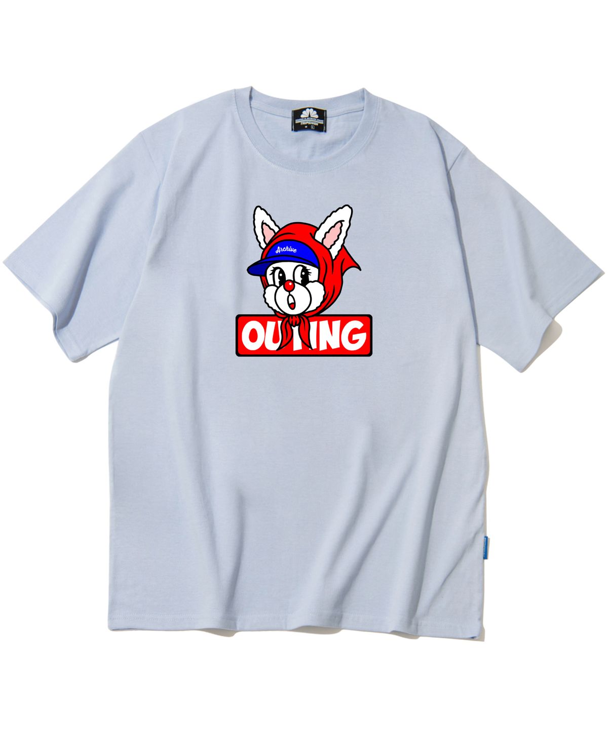트립션(TRIPSHION) Outing Rabbit 그래픽 티셔츠 - 8 컬러
