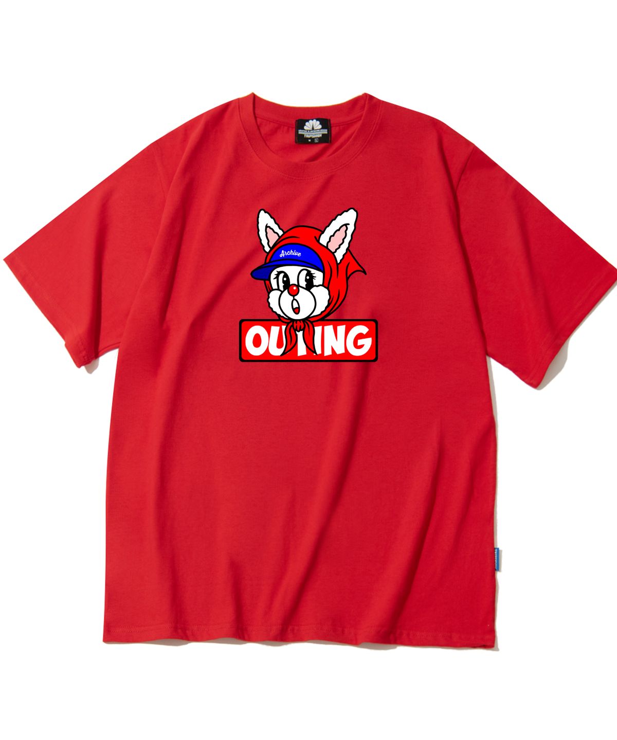 트립션(TRIPSHION) Outing Rabbit 그래픽 티셔츠 - 8 컬러