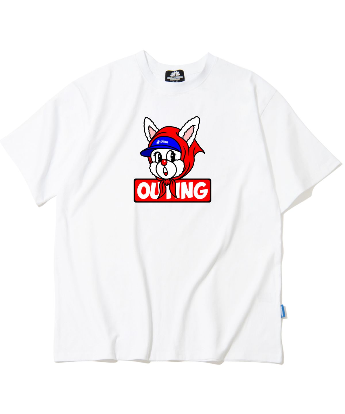 트립션(TRIPSHION) Outing Rabbit 그래픽 티셔츠 - 8 컬러