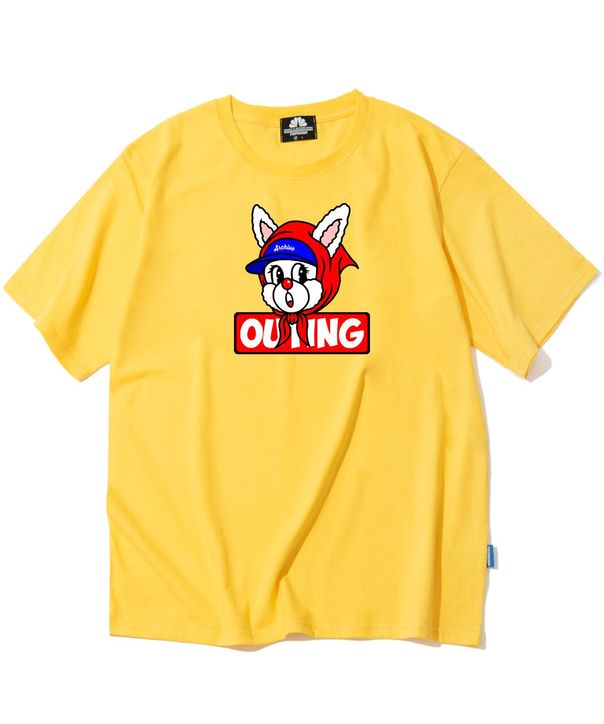 트립션(TRIPSHION) Outing Rabbit 그래픽 티셔츠 - 8 컬러
