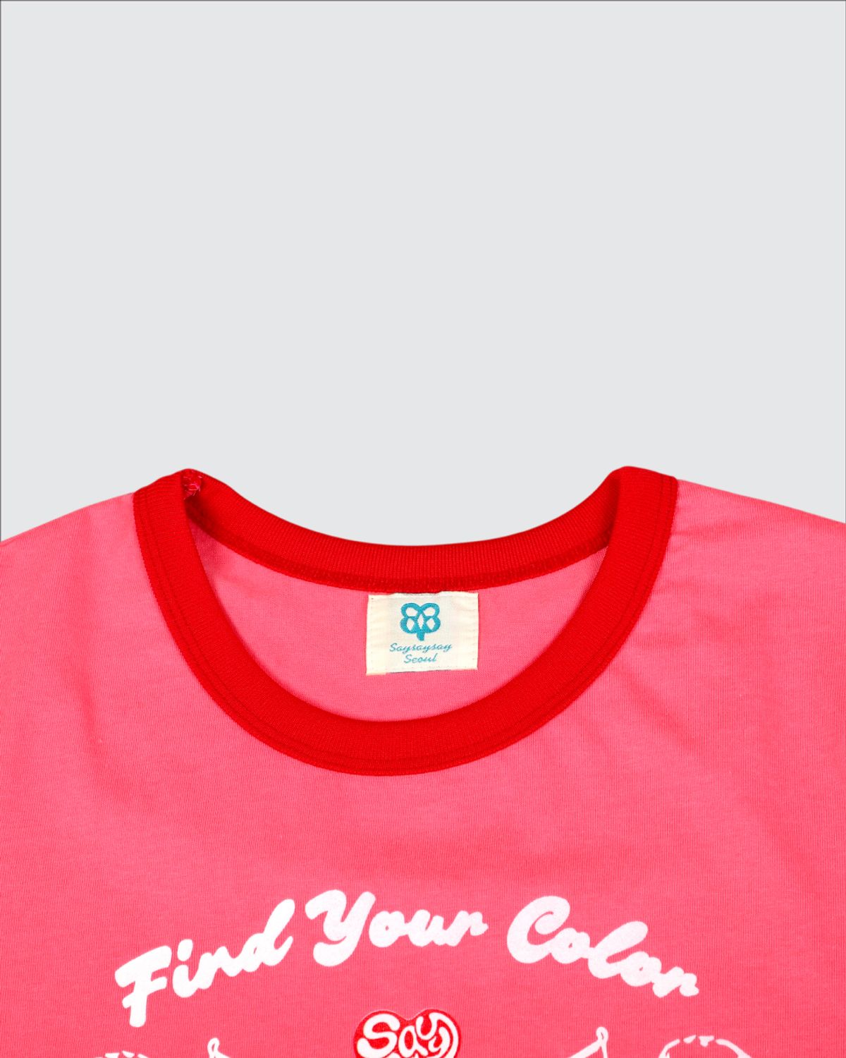 세이세이세이(SAYSAYSAY) (W) FIND YOUR COLOR 링거티셔츠 핑크