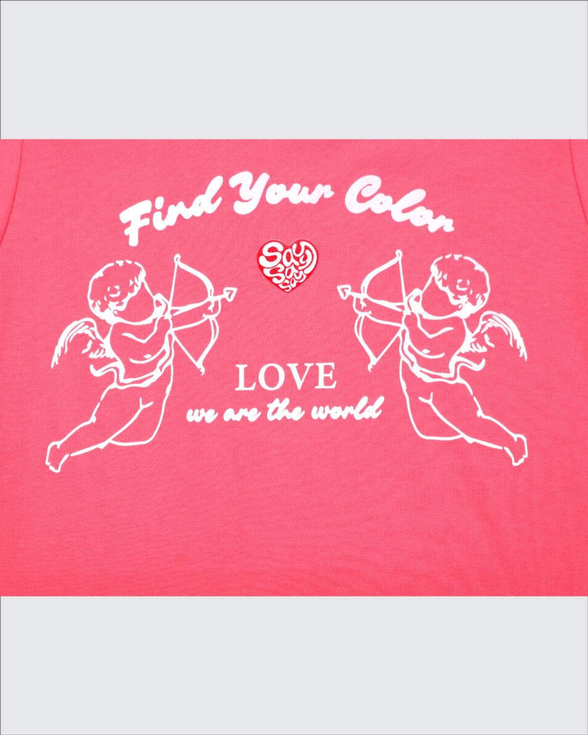 세이세이세이(SAYSAYSAY) (W) FIND YOUR COLOR 링거티셔츠 핑크