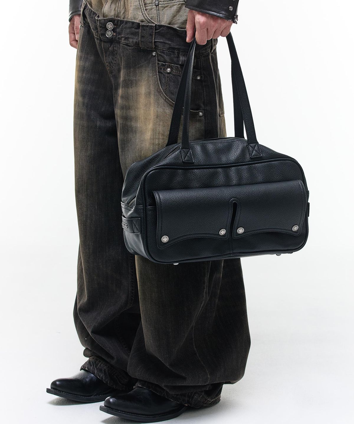 오퍼스 0012(OPUS 0012) Op. 10 MORPH LEATHER BOWLING BAG BLACK
