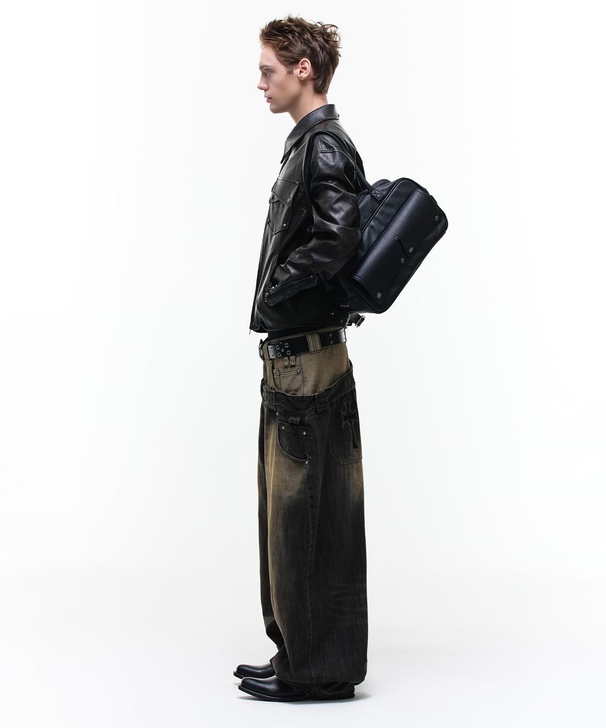 오퍼스 0012(OPUS 0012) Op. 10 MORPH LEATHER BOWLING BAG BLACK