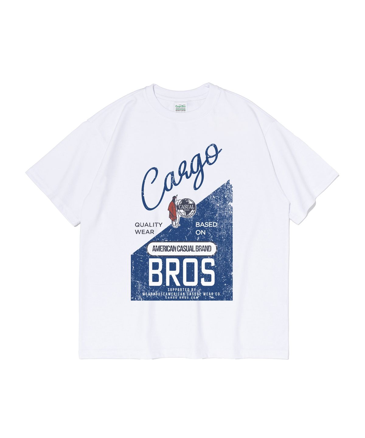 카고브로스(CARGOBROS) (빅사이즈) 웨스턴 베이스 반팔티셔츠 (화이트)