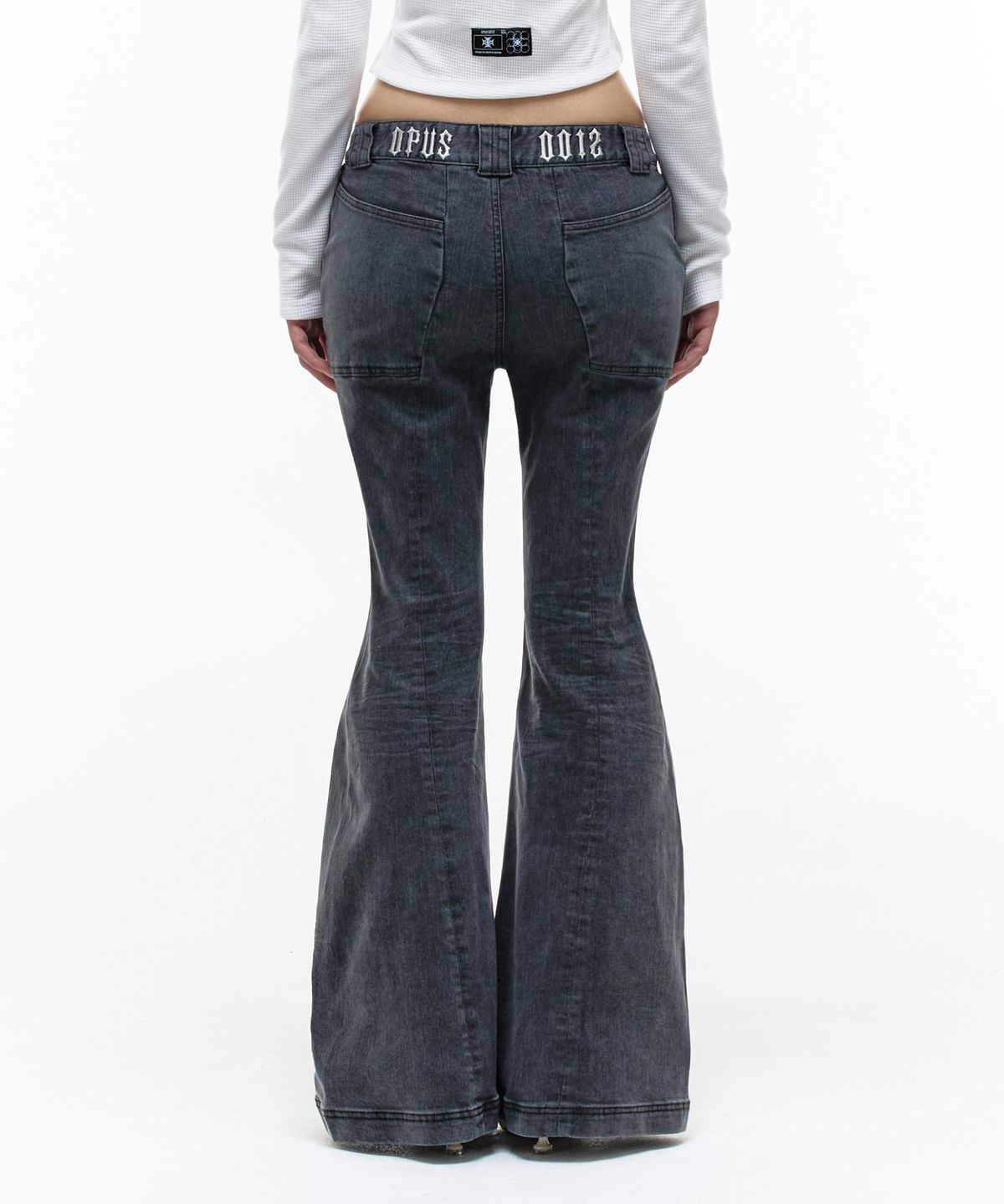 오퍼스 0012(OPUS 0012) Op. 09 WICKED SLIM FLARE DENIM PANTS D/GRAY