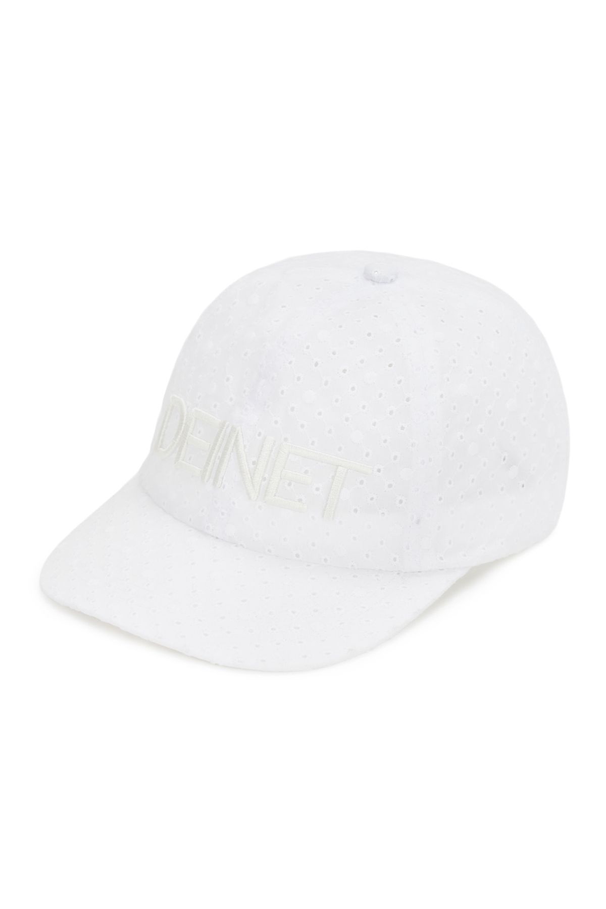 다이닛(DEINET) DEINET PUNCHING LACE LOGO CAP IN WHITE