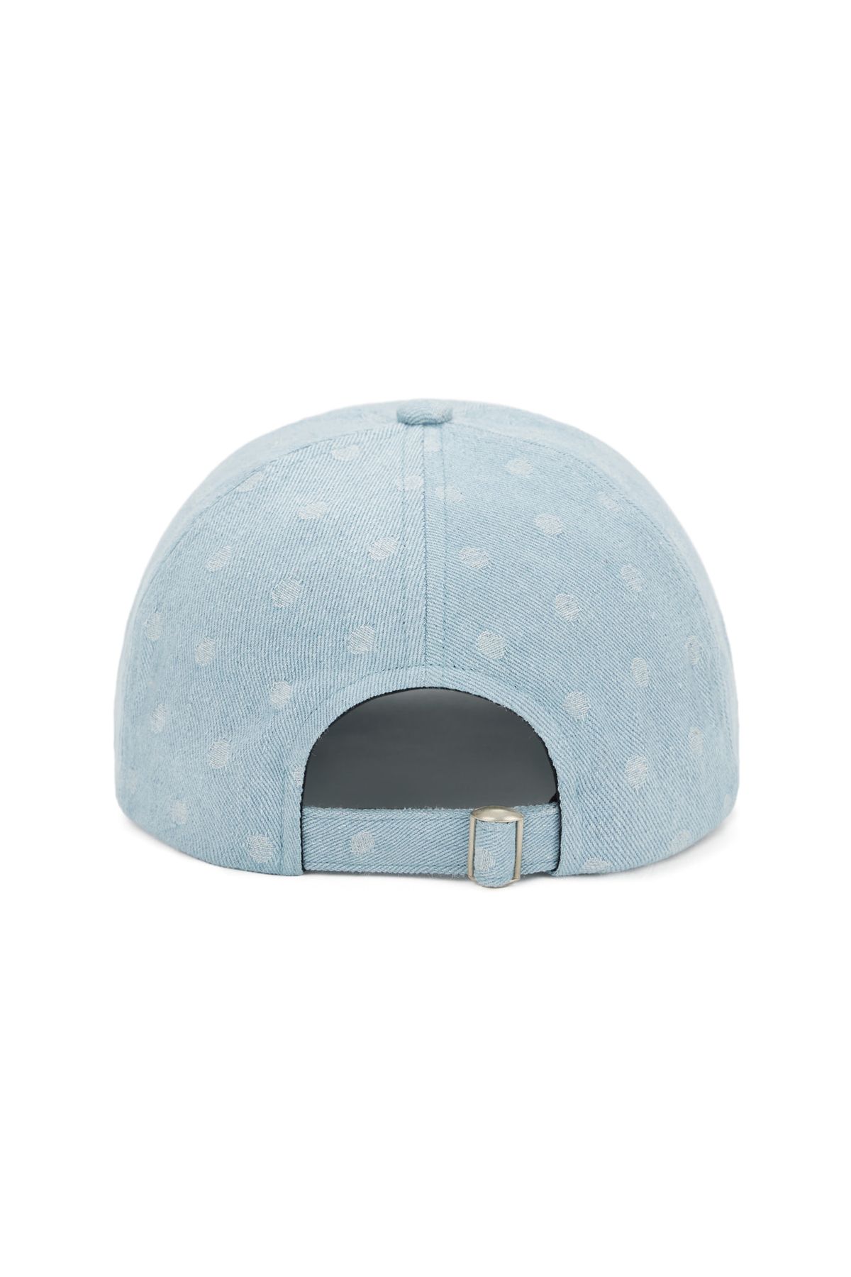 다이닛(DEINET) DEINET DOT DENIM LOGO CAP IN LIGHT BLUE