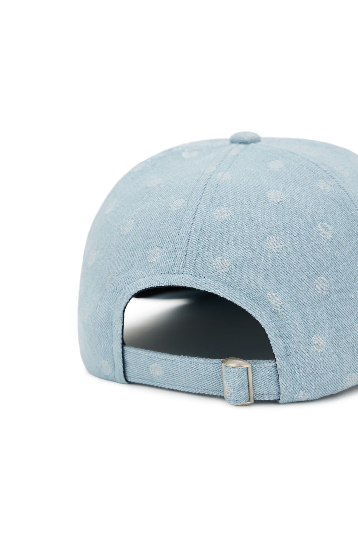 다이닛(DEINET) DEINET DOT DENIM LOGO CAP IN LIGHT BLUE