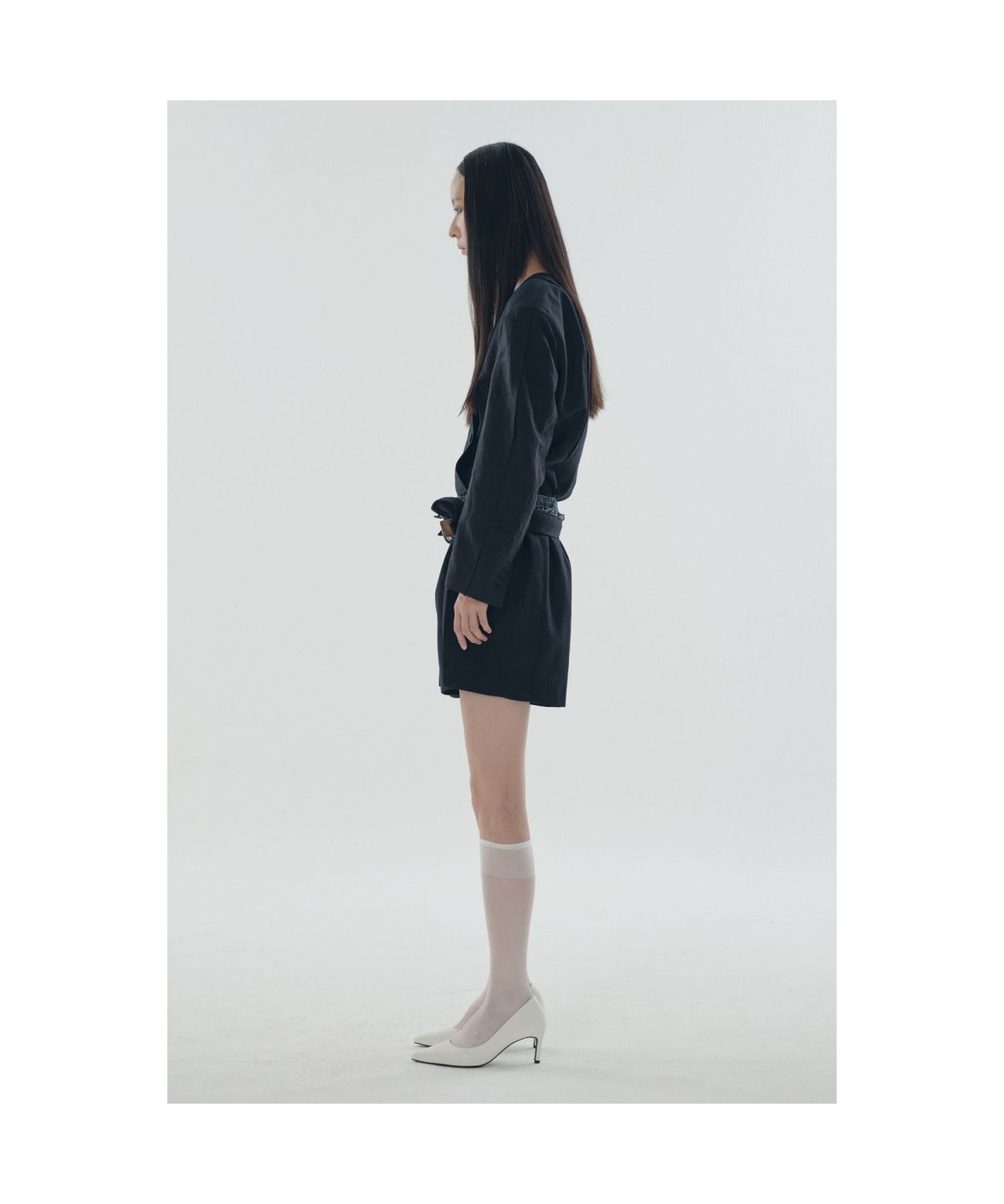 래코드(RECODE) Bold Pleated Short Pants RQPAM25536NYX