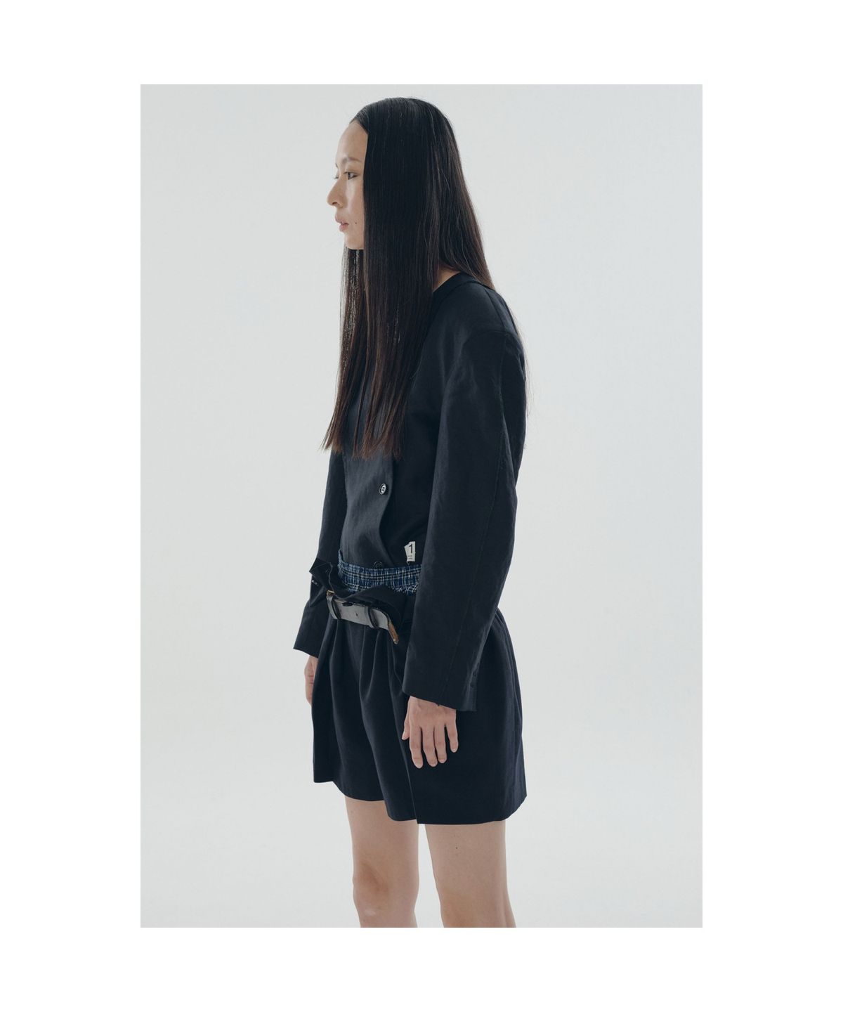 래코드(RECODE) Bold Pleated Short Pants RQPAM25536NYX