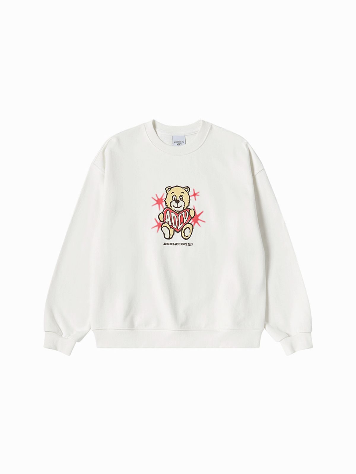 아크메드라비(ACME DE LA VIE) WOMAN AC BEAR HEART SWEATSHIRT (2 COLOR)