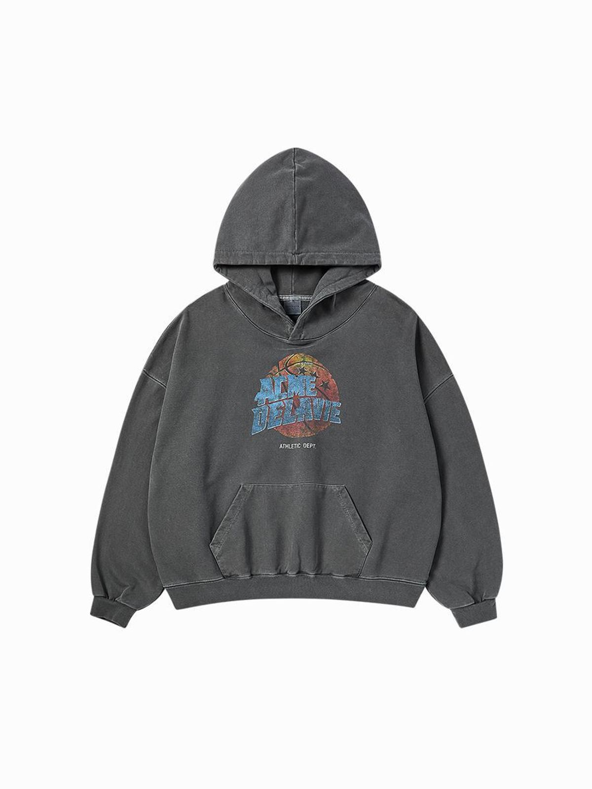 아크메드라비(ACME DE LA VIE) BASKET BALL PIGMENT WIDE HOODIE (2 COLOR)