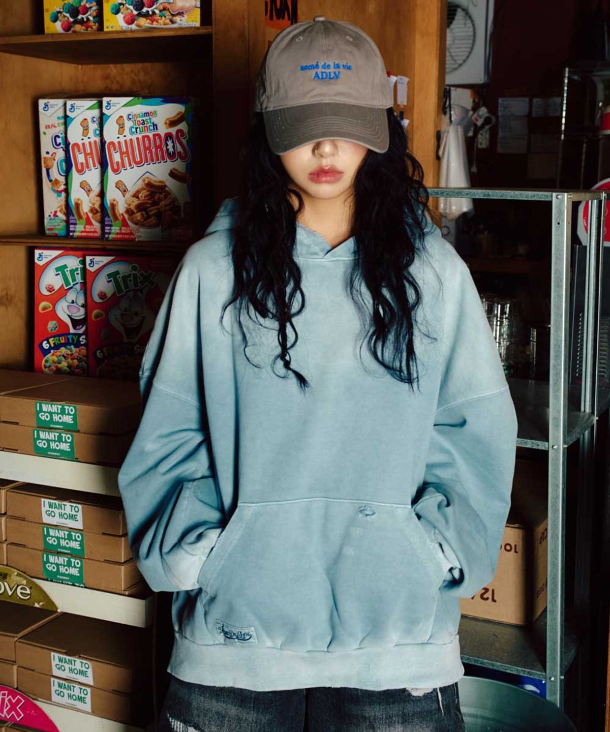 아크메드라비(ACME DE LA VIE) DISTRESSED HOODIE (3 COLOR)