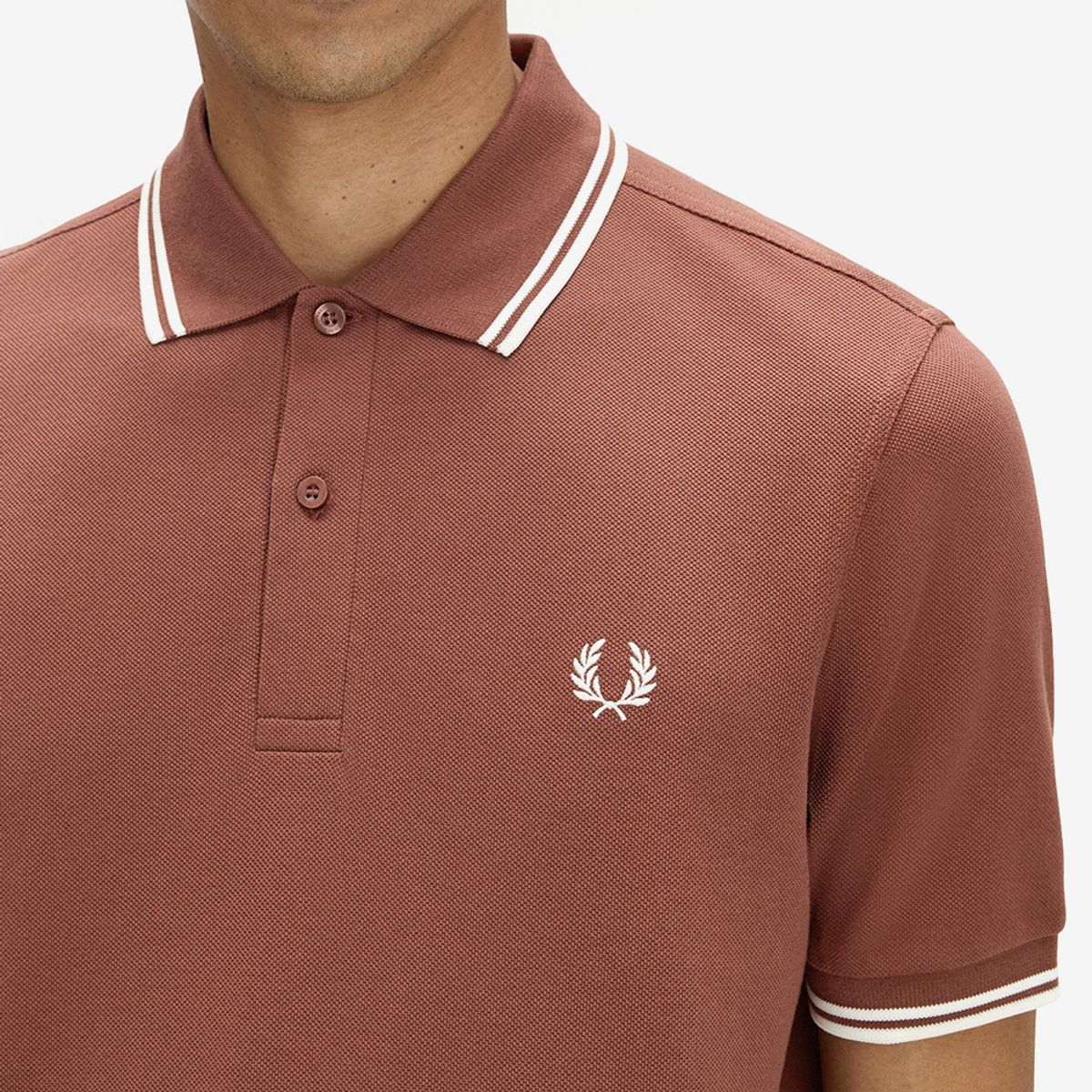 프레드페리(FRED PERRY) [M3600] 트윈 팁 프레드페리 셔츠 - 위스키브라운/에크루 AFPM2533600-Z51