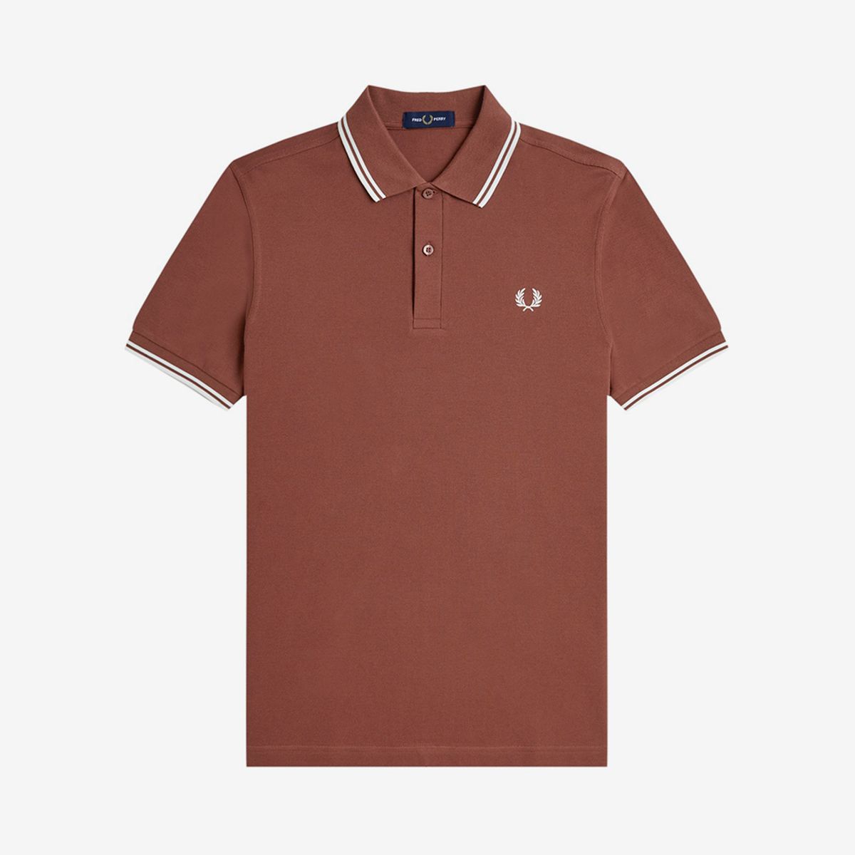 프레드페리(FRED PERRY) [M3600] 트윈 팁 프레드페리 셔츠 - 위스키브라운/에크루 AFPM2533600-Z51