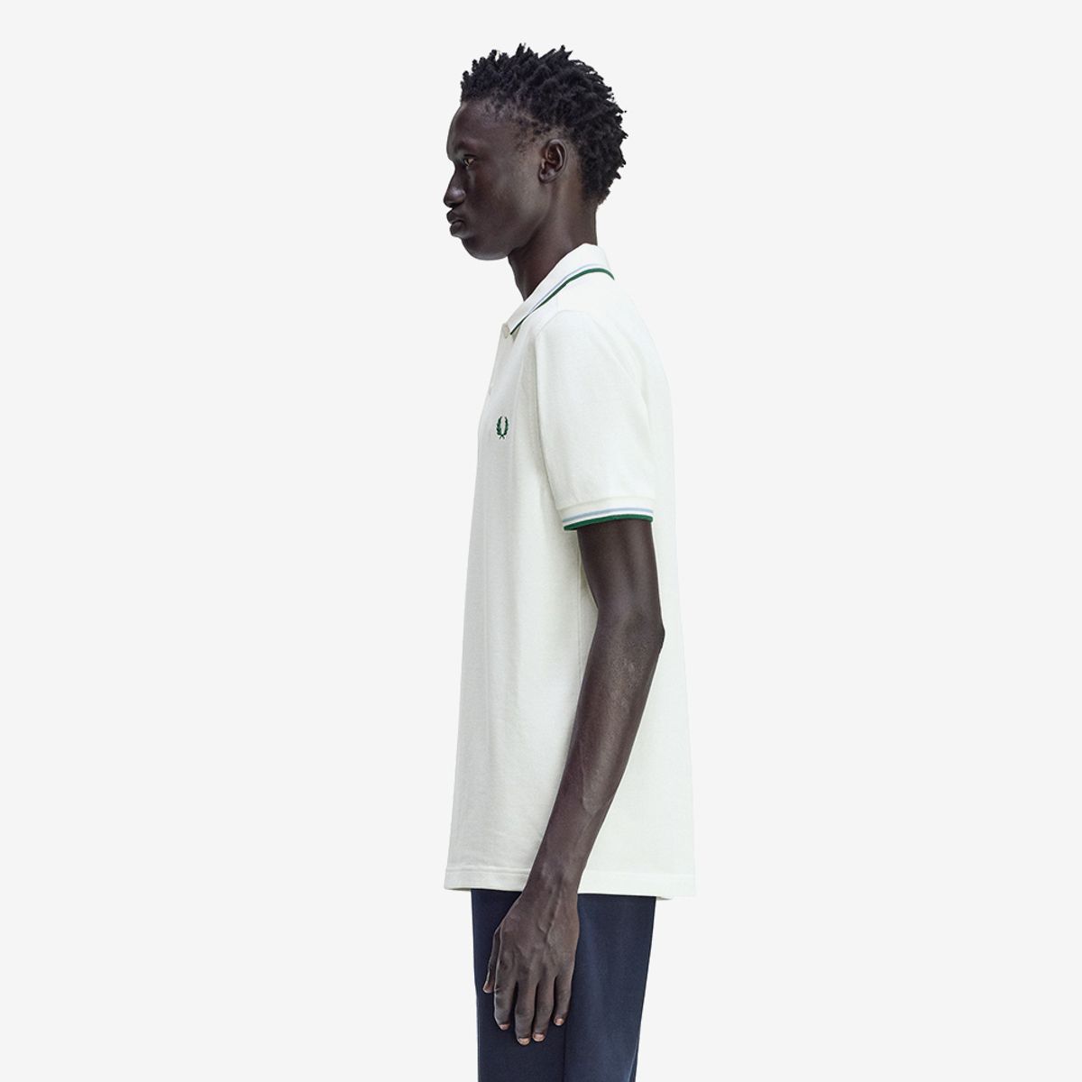 프레드페리(FRED PERRY) [M3600] 트윈 팁 프레드페리 셔츠 - 스노우화이트/트랙블루/스포츠그린 AFPM2533600-Z52