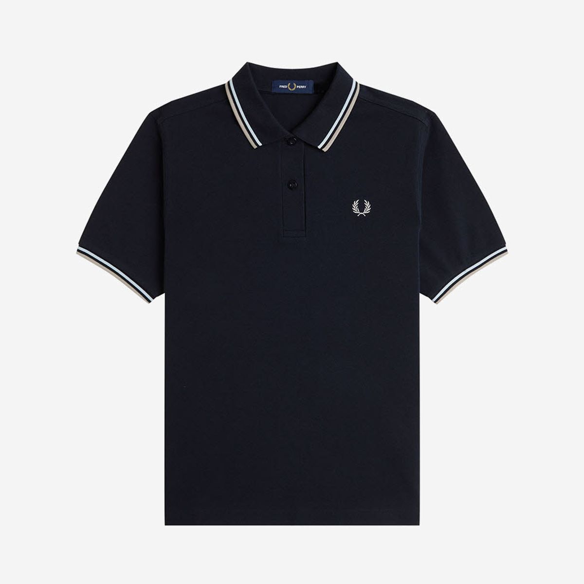 프레드페리(FRED PERRY) [G3600] 여성 트윈 팁 프레드페리 셔츠 - 네이비/라이트아이스/웜오트 AFPF2533600-Z77