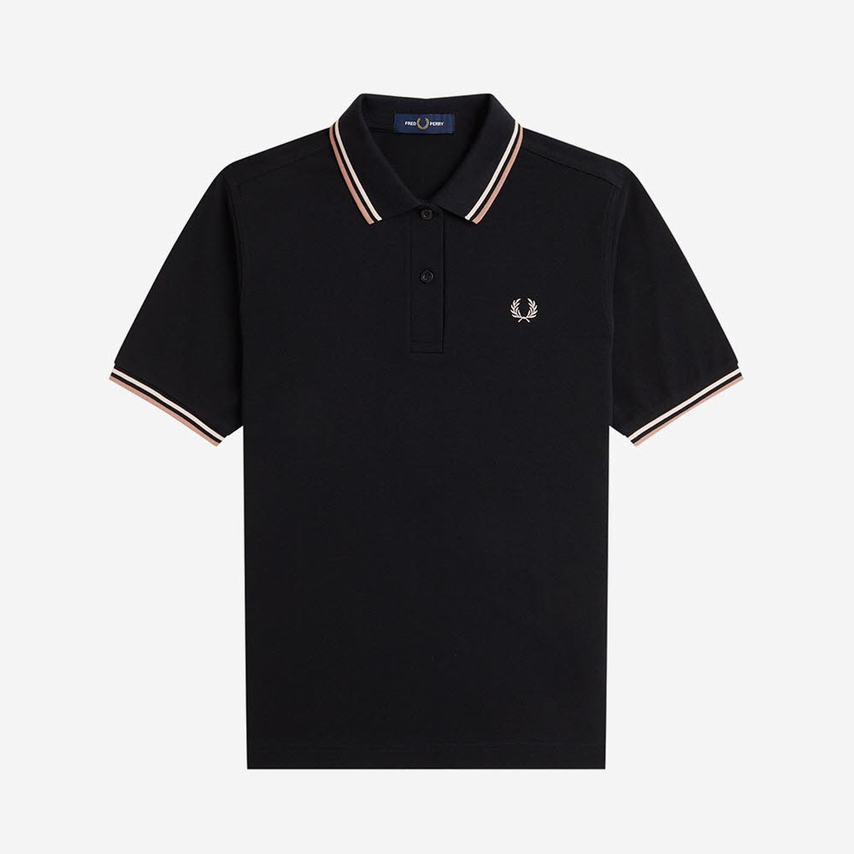 프레드페리(FRED PERRY) [G3600] 여성 트윈 팁 프레드페리 셔츠 - 블랙/실키피치/블로썸 AFPF2533600-Z76