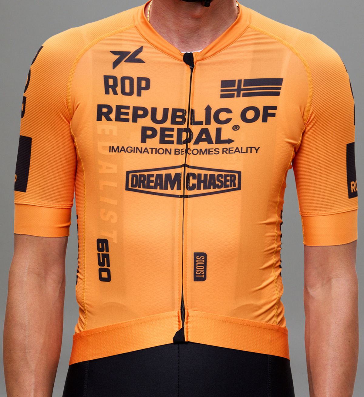 페달레(PEDALE) ROP SOLOIST SHORT SLEEVE JERSEY TEAM - Crayola Orange