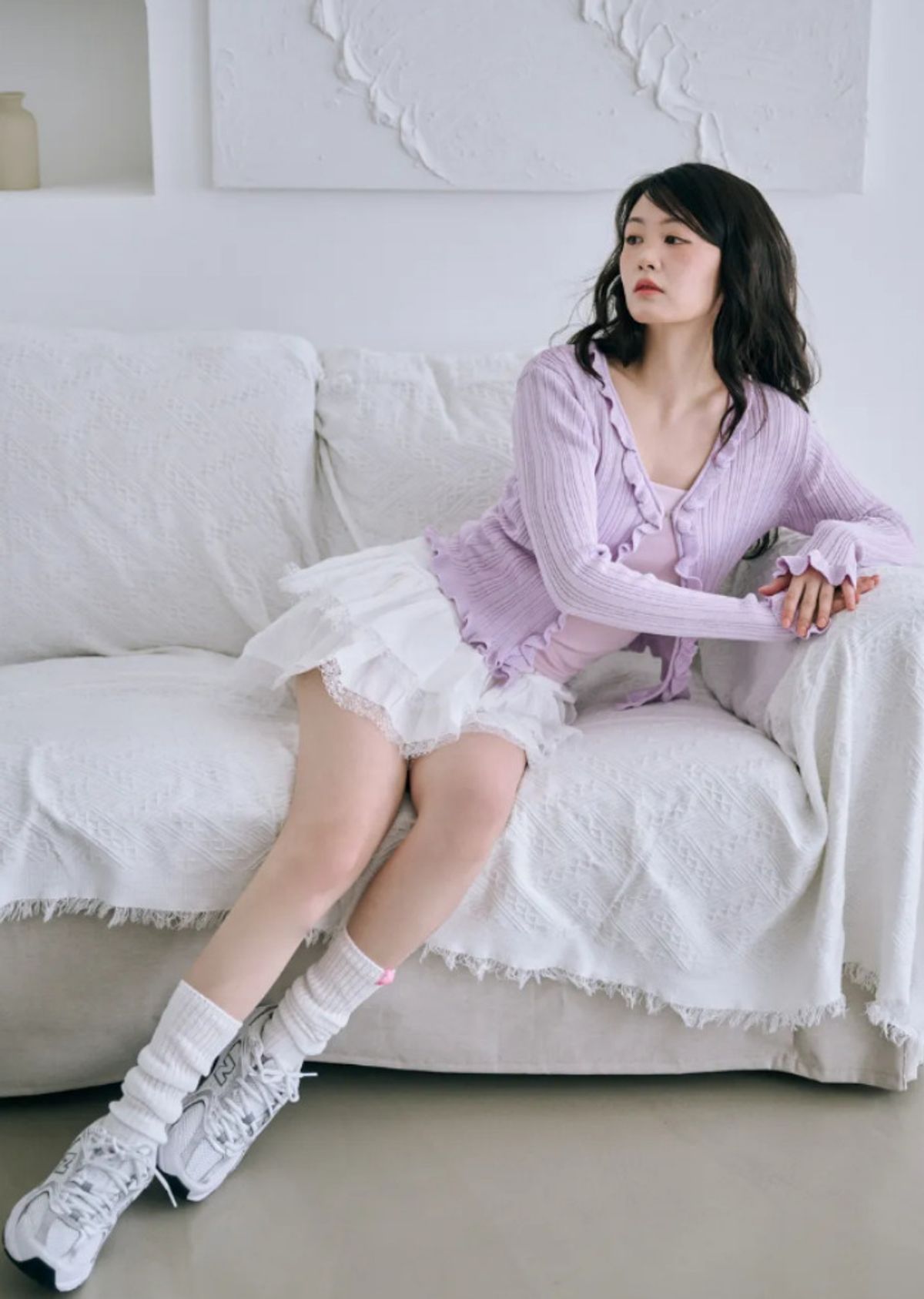 바이서우(BYSEOWOO) 바이서우 올리비아 레이스 스커트 ( 화이트)