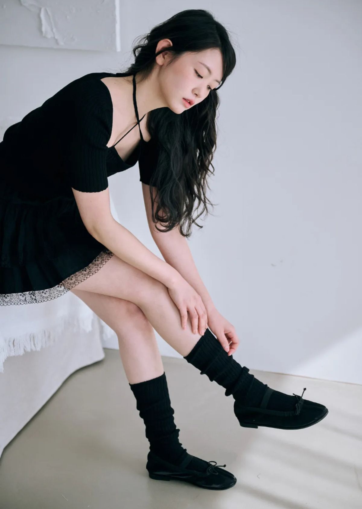 바이서우(BYSEOWOO) 비앙카 투웨이 니트 티셔츠(블랙)