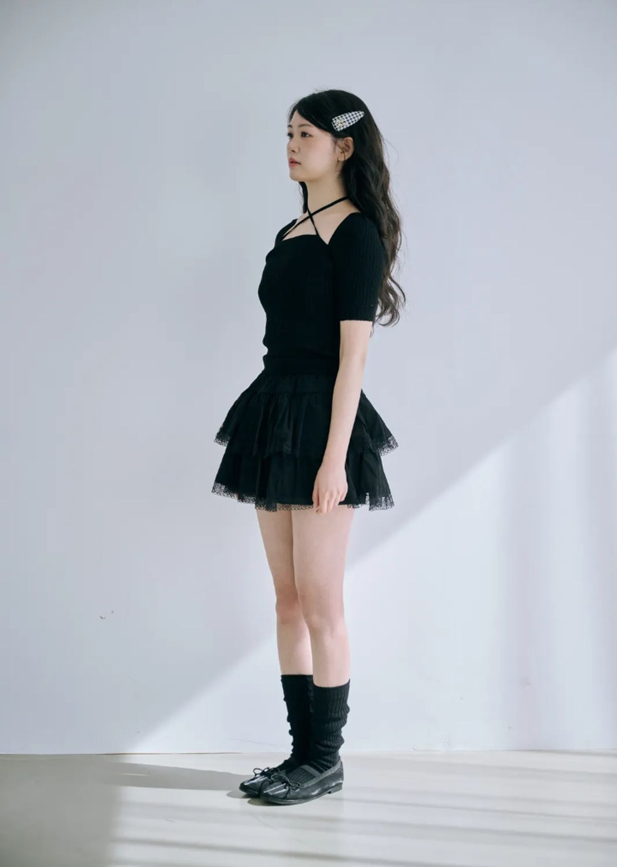 바이서우(BYSEOWOO) 비앙카 투웨이 니트 티셔츠(블랙)