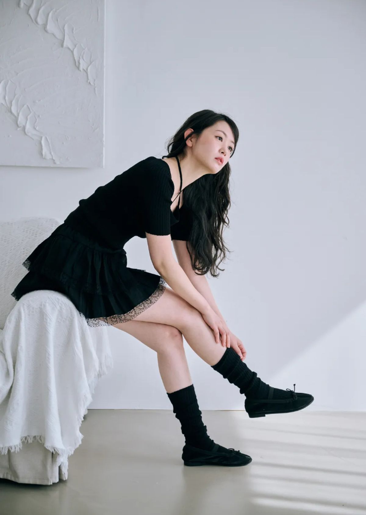 바이서우(BYSEOWOO) 비앙카 투웨이 니트 티셔츠(블랙)