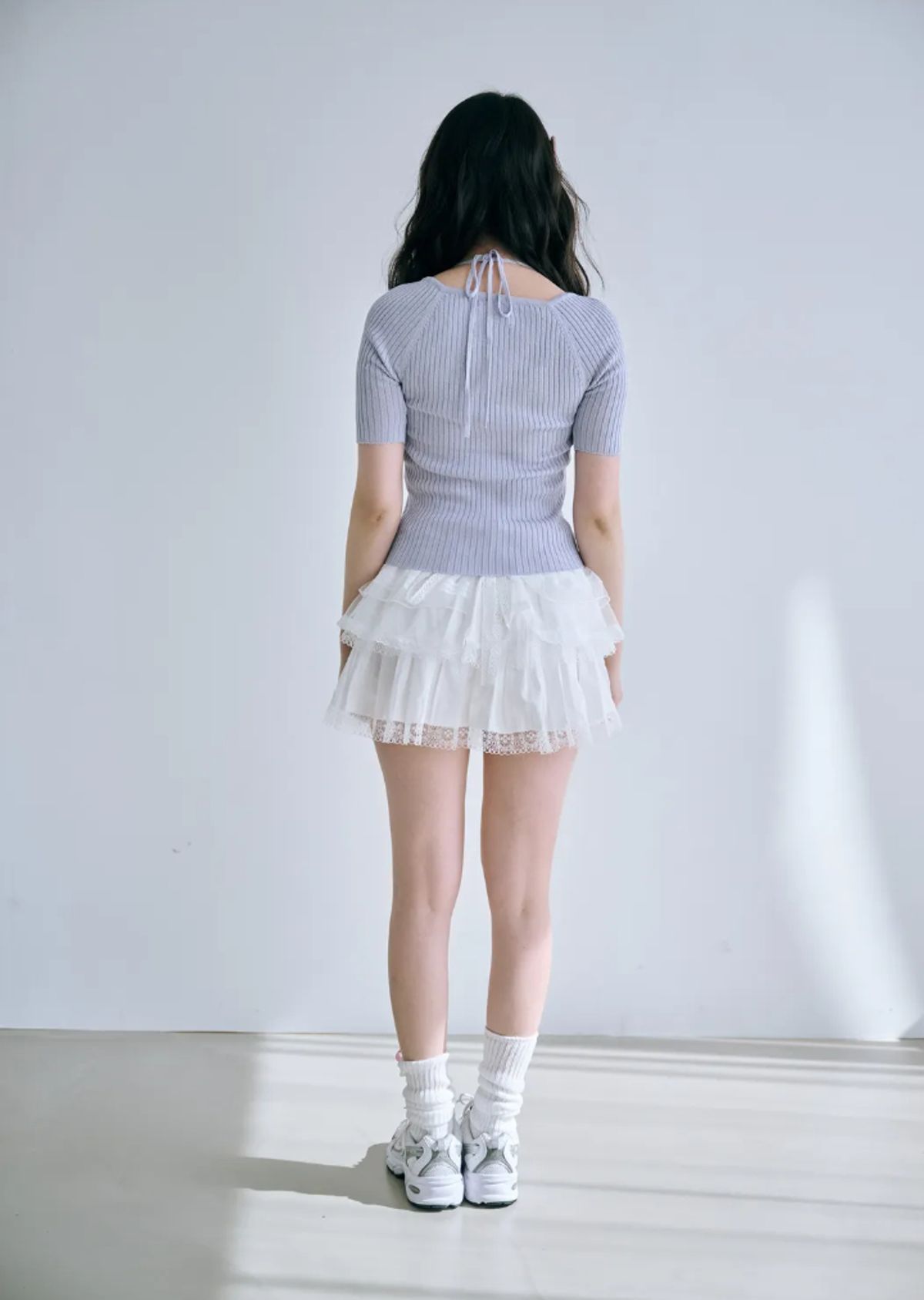 바이서우(BYSEOWOO) 비앙카 투웨이 니트 티셔츠(블루/블랙/아이보리)