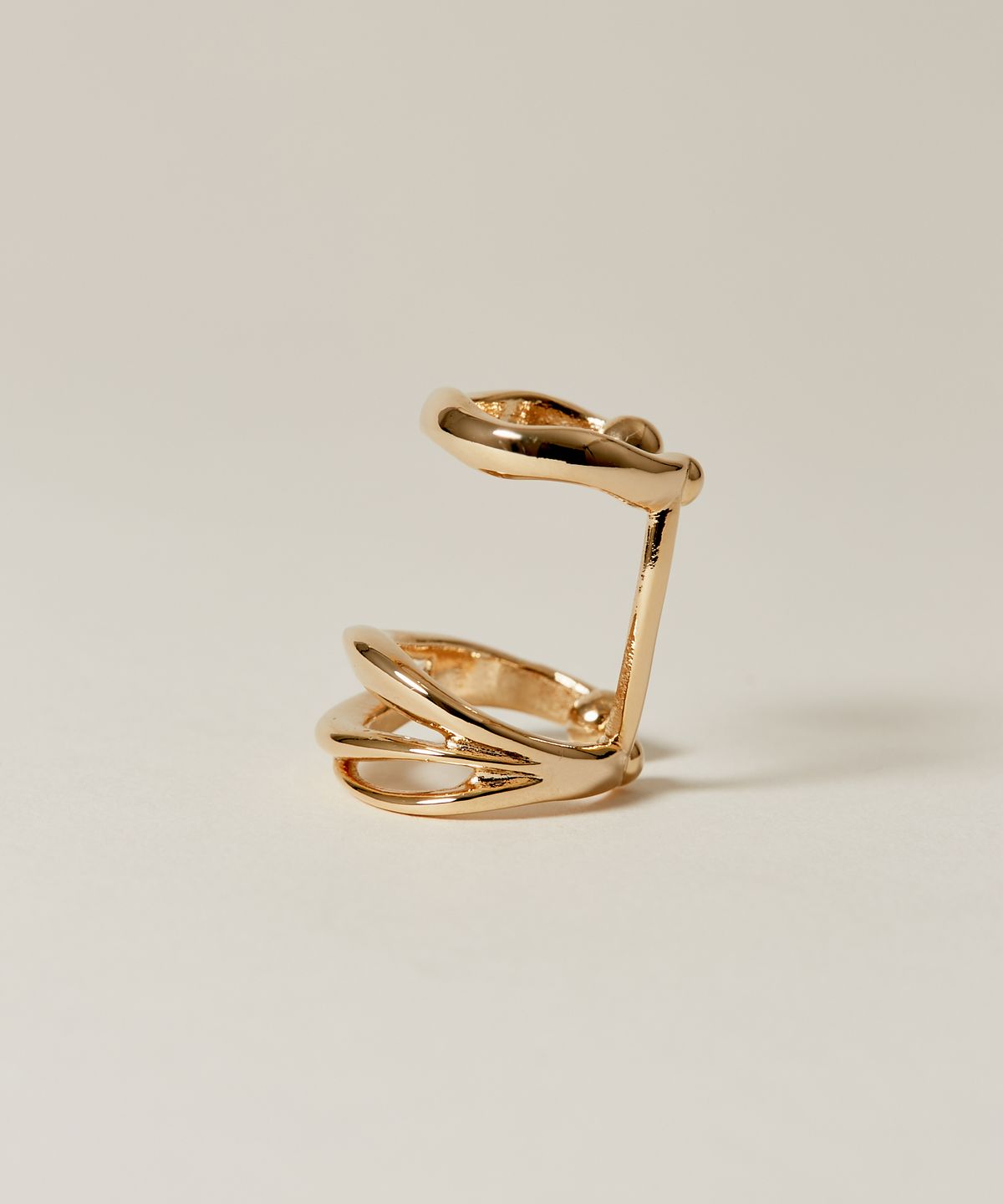 노비스도쿄(NOVICE TOKYO) 더블 뉘앙스 후프 이어커프 Double Nuance Hoop Ear Cuff / Gold