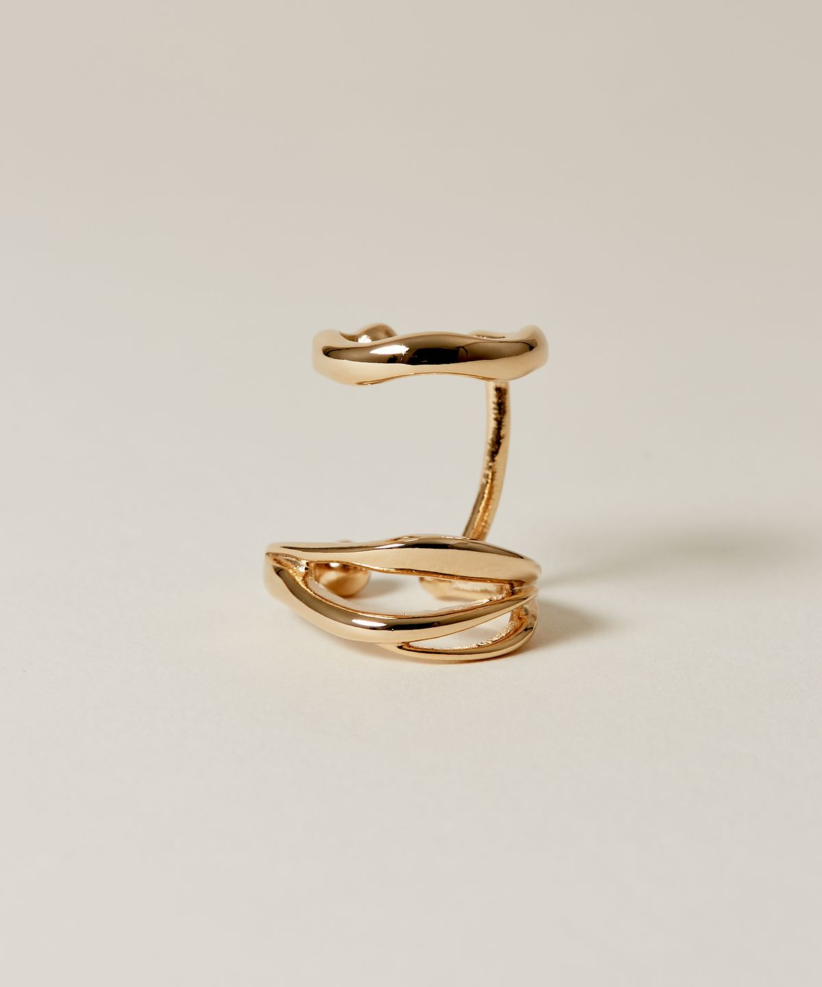 노비스도쿄(NOVICE TOKYO) 더블 뉘앙스 후프 이어커프 Double Nuance Hoop Ear Cuff / Gold