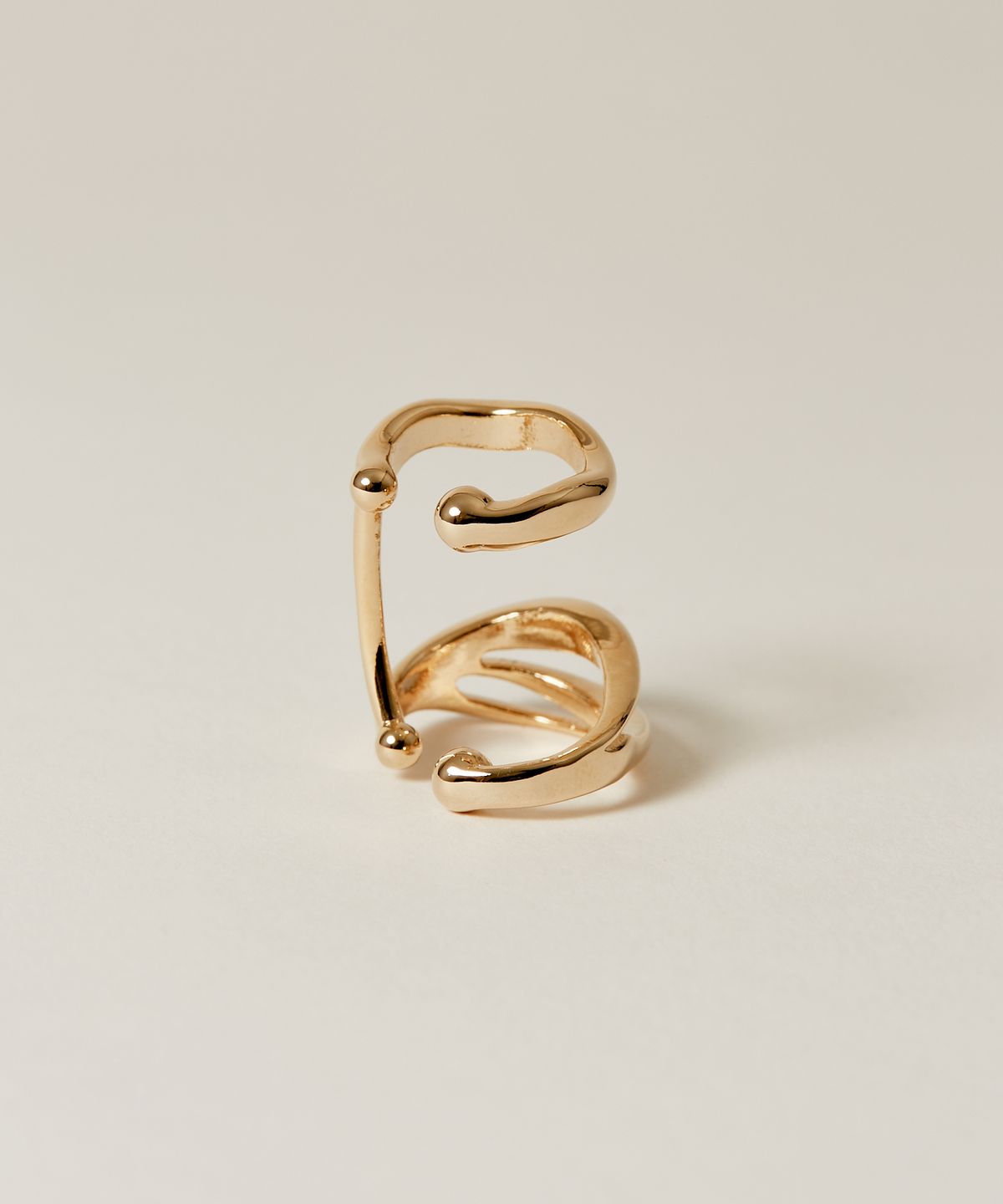 노비스도쿄(NOVICE TOKYO) 더블 뉘앙스 후프 이어커프 Double Nuance Hoop Ear Cuff / Gold