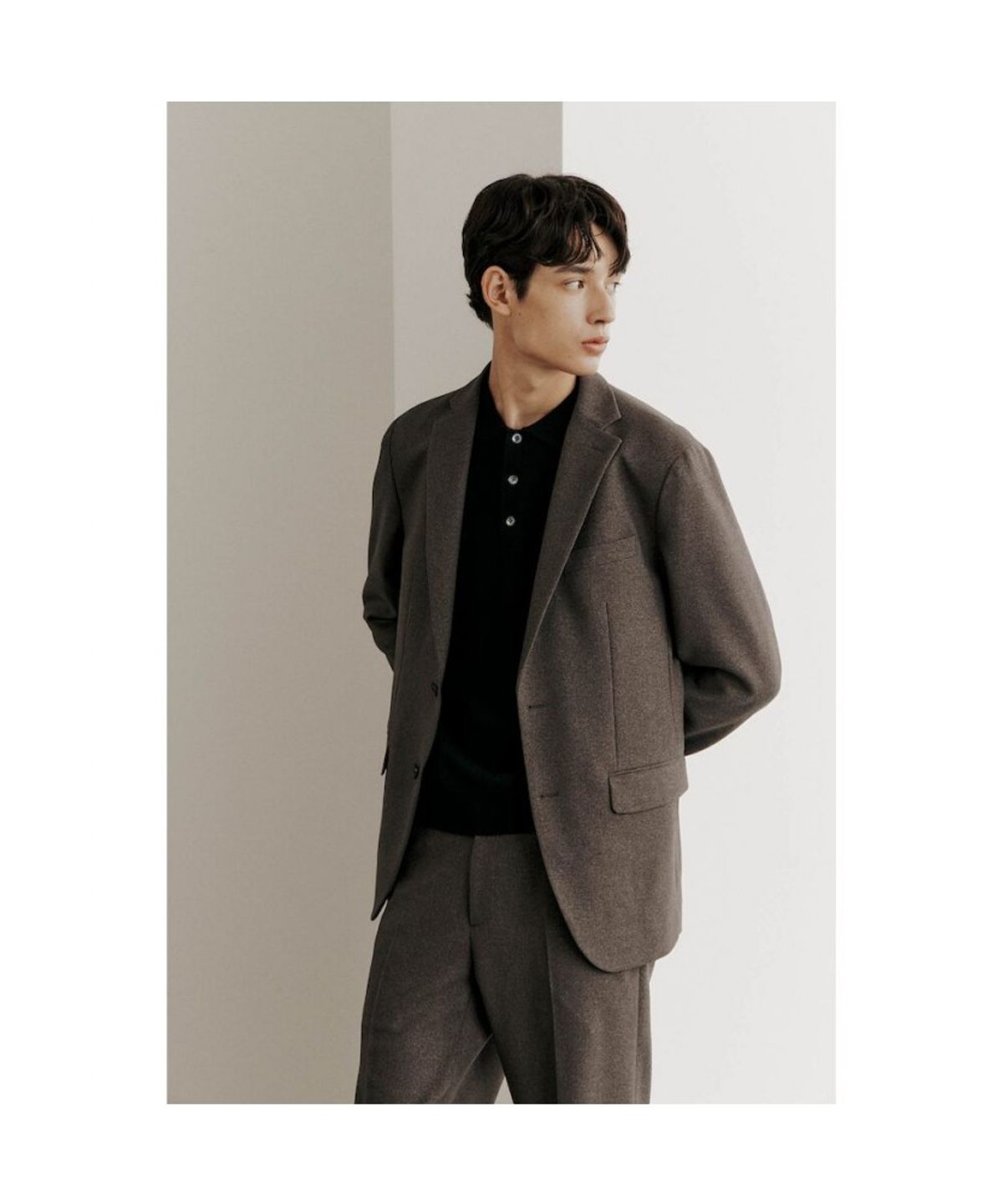 GLXY (갤럭시 라이프스타일)(GLXY (GALAXY LIFESTYLE)) GLXY [갤럭시라이프스타일][三無衣服] 셋업 팬츠  브라운