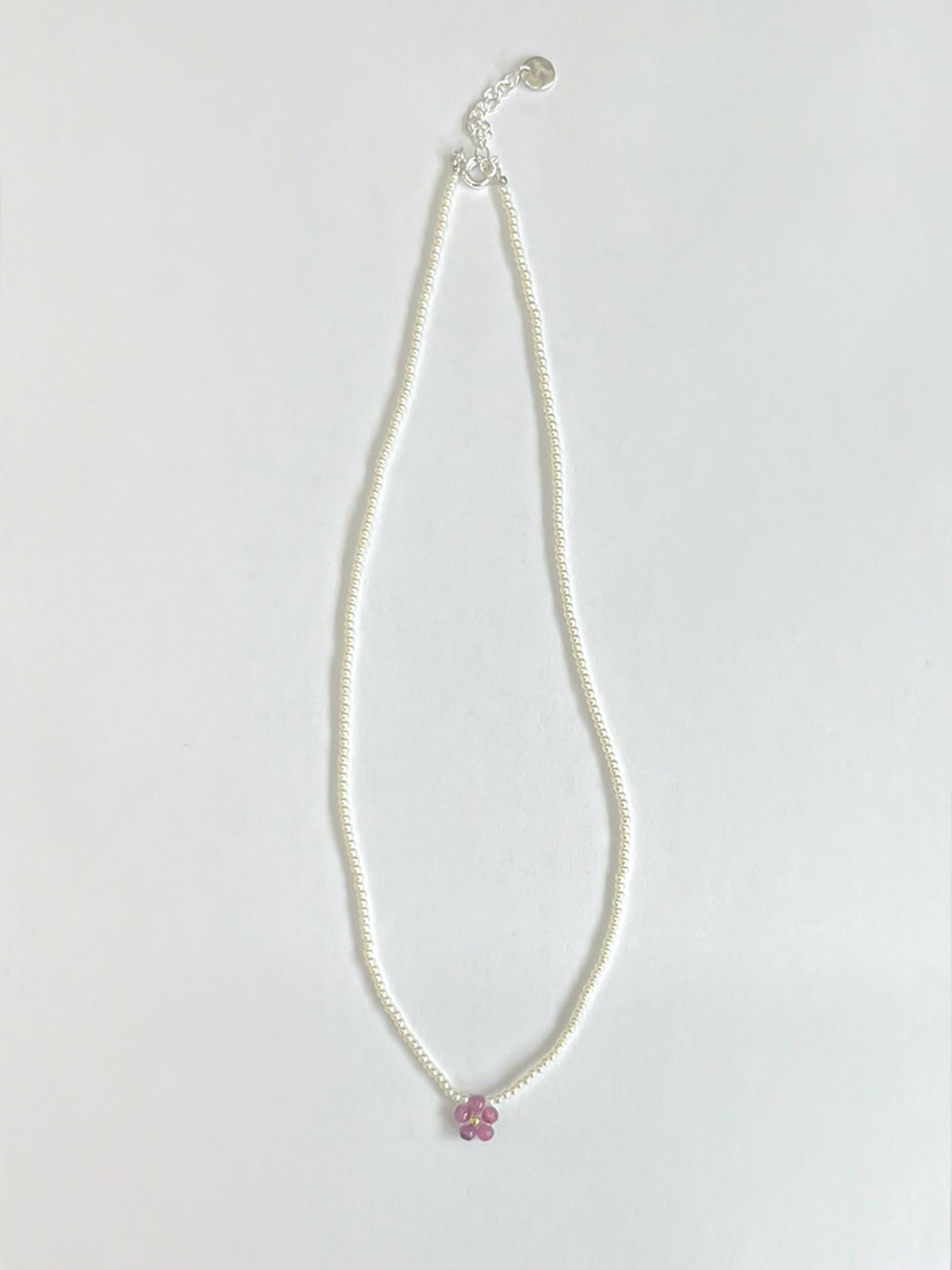 소수(SOSOO) Flower Gemnstone Pearl Necklace