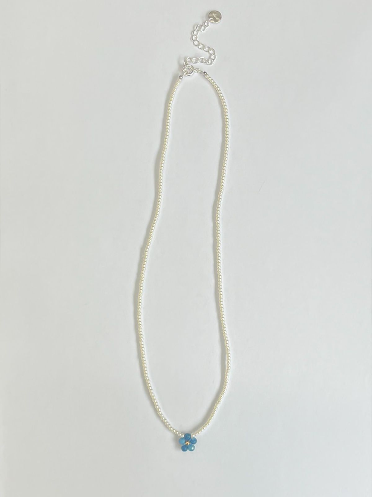 소수(SOSOO) Flower Gemnstone Pearl Necklace